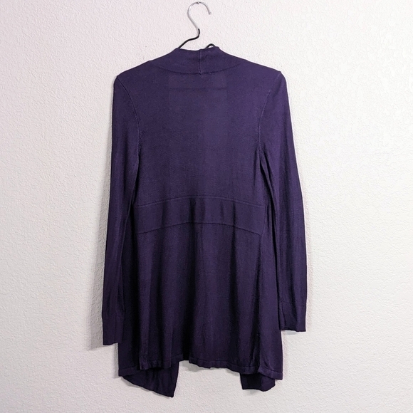 Chico's Women Purple Open Long Cardigan Sweater Lightweight Size S / 4 - Picture 2 of 8